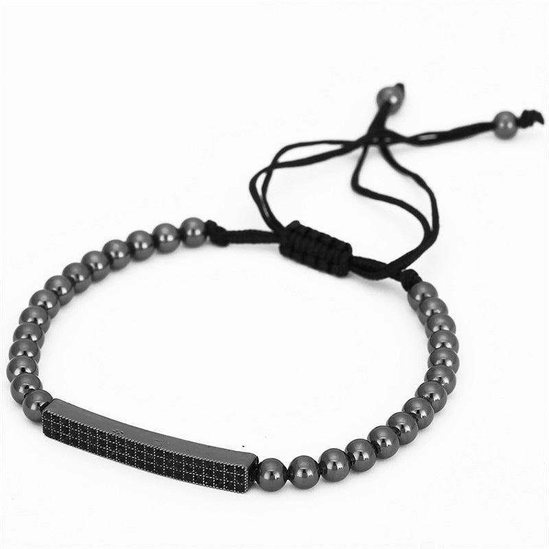 Wholesale black frosted wear copper with zirconium diamond ball flying saucer long bracelet set